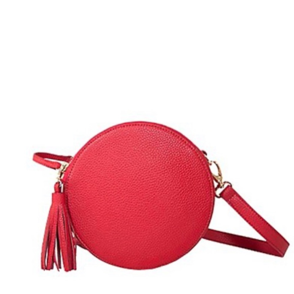 TMRW Studio red circle crossbody (100% leather)